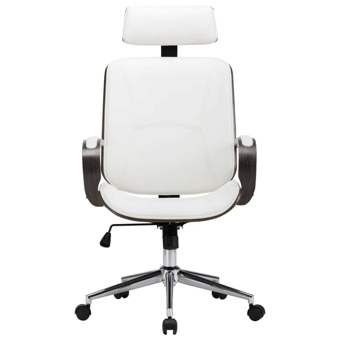 Scaune de birou rotative cu spătar 2 buc. Piele artificială WALTI