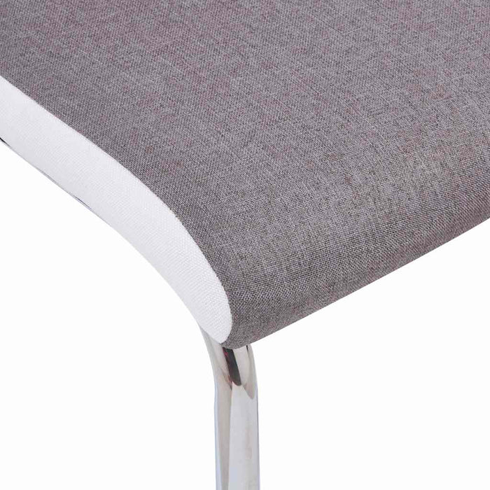 Scaune de bucătărie consolă, 6 buc., gri taupe, textil WALTI