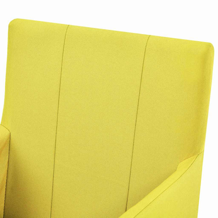 Scaune de bucătărie cu cotiere, 4 buc., galben, material textil WALTI