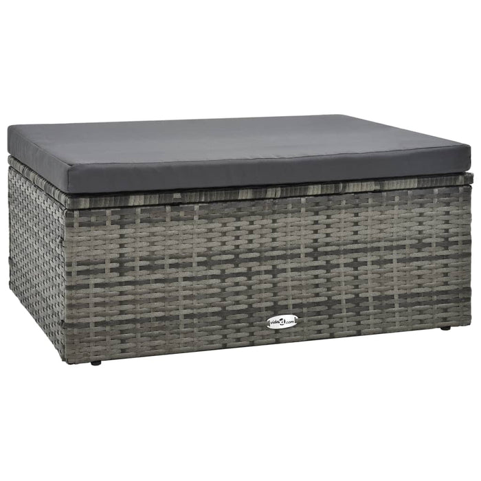 Set mobilier de grădină cu perne, 5 piese, gri, poliratan - WALTI WALTI