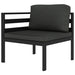 Set mobilier de grădină cu perne, 6 piese, antracit, aluminiu - WALTI WALTI