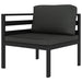 Set mobilier de grădină cu perne, 8 piese, antracit, aluminiu - WALTI WALTI