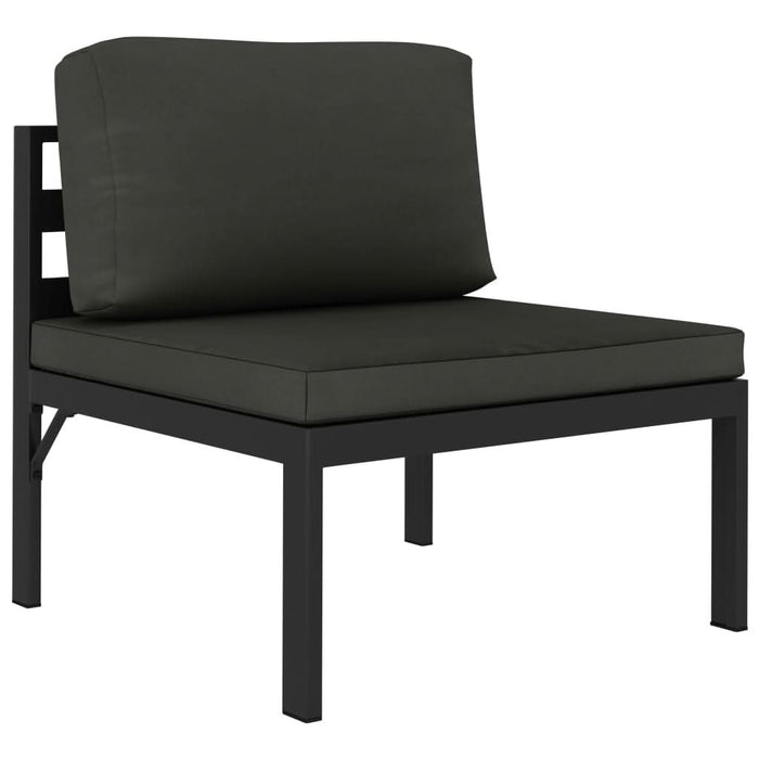 Set mobilier de grădină cu perne, 6 piese, antracit, aluminiu - WALTI WALTI