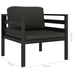 Set mobilier de grădină cu perne, 6 piese, antracit, aluminiu - WALTI WALTI