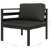 Set mobilier de grădină cu perne, 6 piese, antracit, aluminiu - WALTI WALTI
