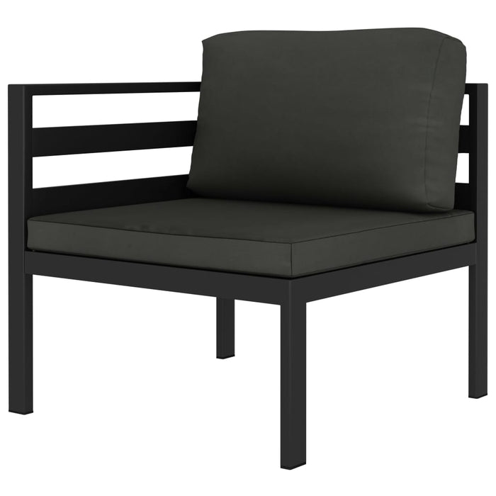 Set mobilier de grădină cu perne, 5 piese, antracit, aluminiu WALTI