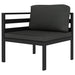 Set mobilier de grădină cu perne, 2 piese, antracit, aluminiu - WALTI WALTI