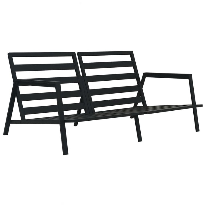 Set mobilier de grădină cu perne, 5 piese, gri închis, aluminiu - WALTI WALTI