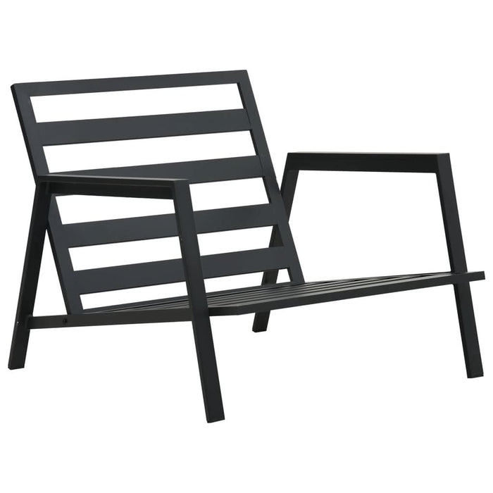 Set mobilier de grădină cu perne, 5 piese, gri închis, aluminiu - WALTI WALTI