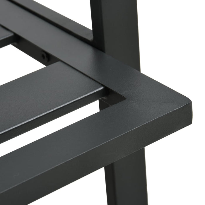 Set mobilier grădină cu perne, 4 piese, gri, închis aluminiu - WALTI WALTI
