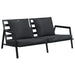 Set mobilier grădină cu perne, 4 piese, gri, închis aluminiu - WALTI WALTI