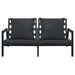Set mobilier grădină cu perne, 4 piese, gri, închis aluminiu - WALTI WALTI