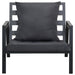 Set mobilier grădină cu perne, 4 piese, gri, închis aluminiu - WALTI WALTI
