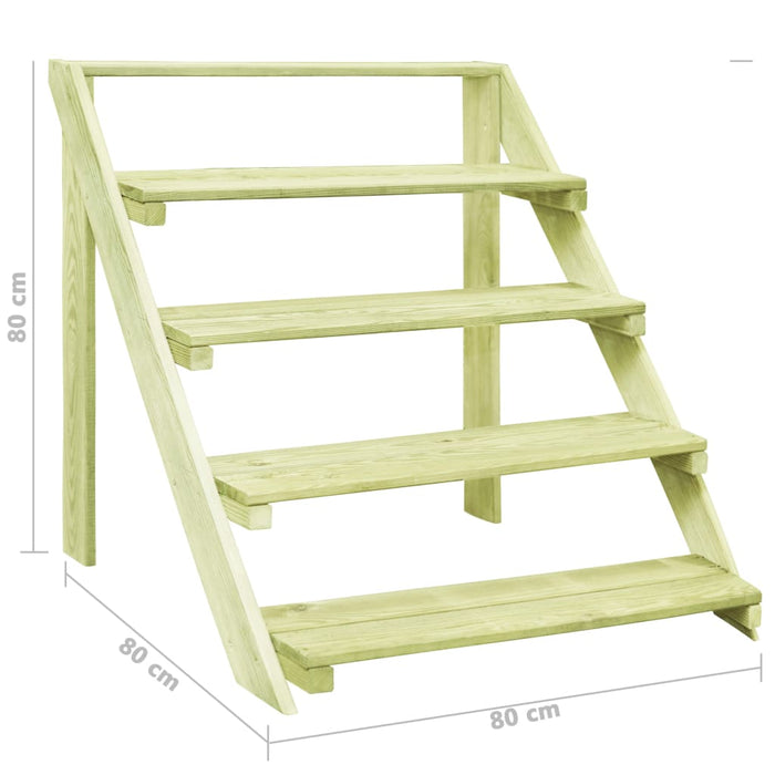 Suport de plante, 80 x 80 x 80 cm, lemn de pin tratat WALTI