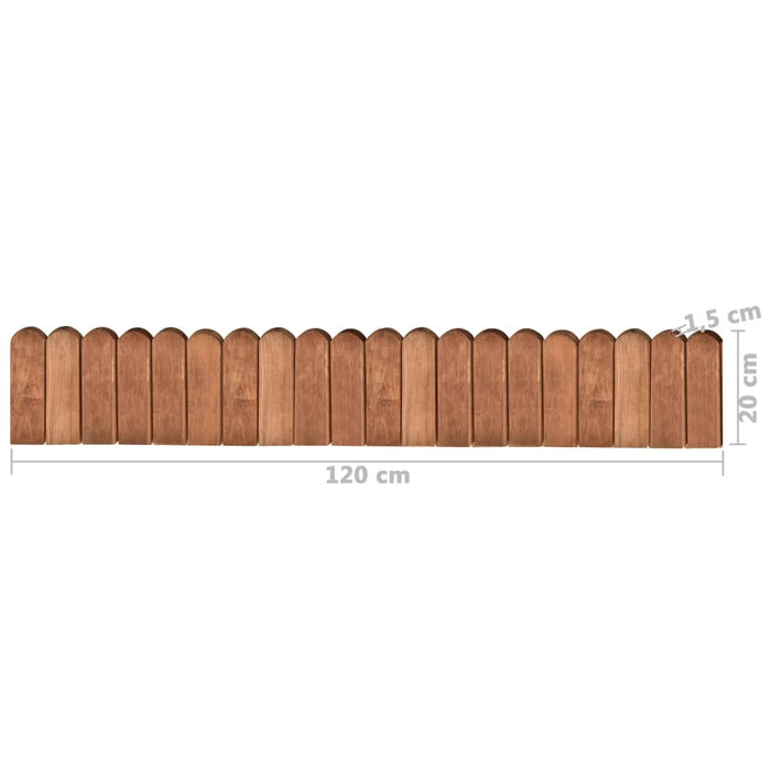 Rolă de bordură, maro, 120 cm, lemn de pin tratat - WALTI WALTI