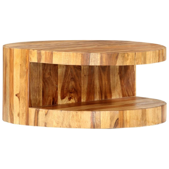 Măsuță de cafea rotundă, 65 x 30 cm, lemn masiv de acacia - WALTI WALTI