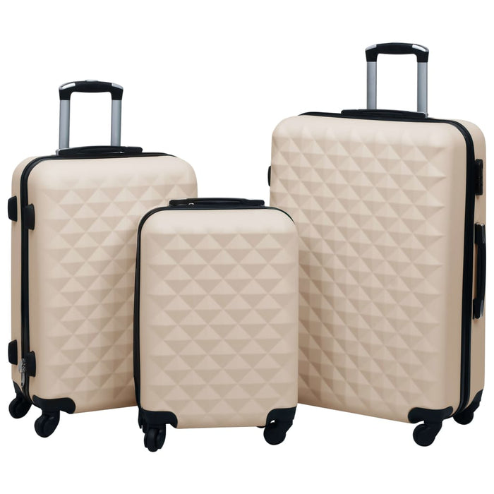 Set de valize cu carcasă rigidă, 3 piese, auriu, ABS - WALTI WALTI