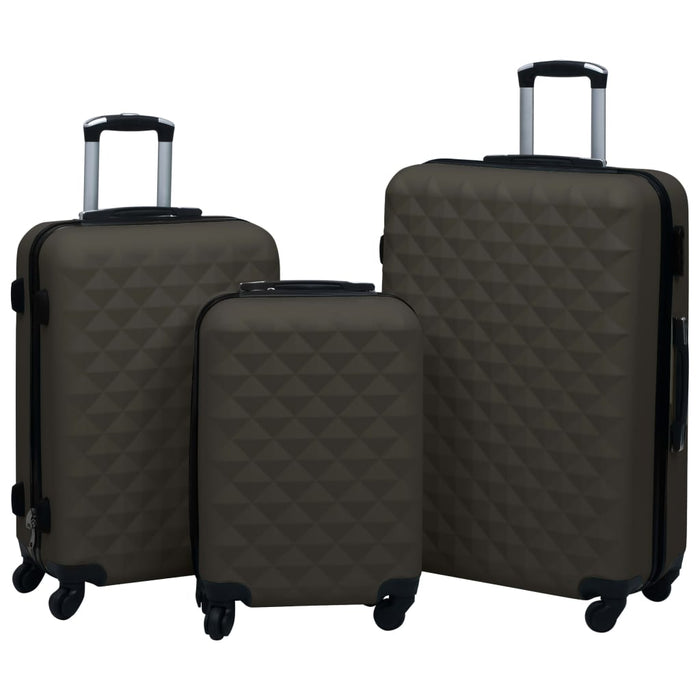 Set de valize cu carcasă rigidă, 3 piese, antracit, ABS - WALTI WALTI