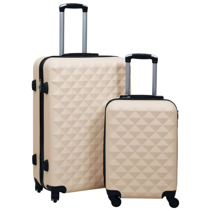 Set de valize cu carcasă rigidă, 2 piese, auriu, ABS - WALTI WALTI