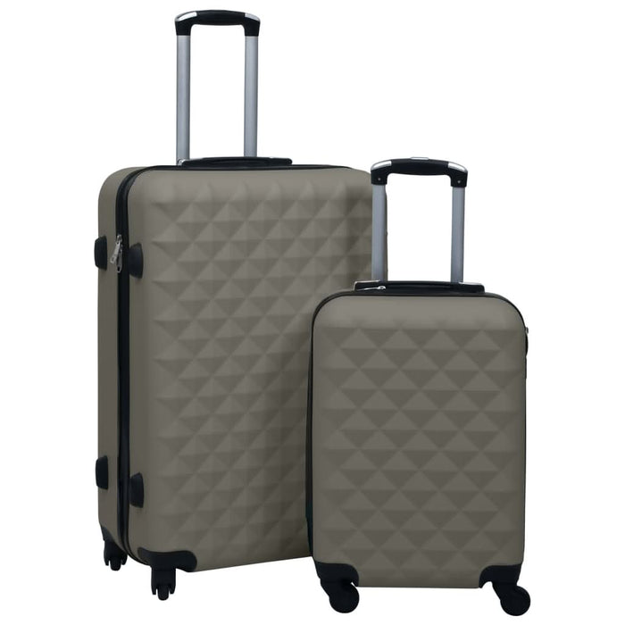 Set de valize cu carcasă rigidă, 2 piese, antracit, ABS - WALTI WALTI