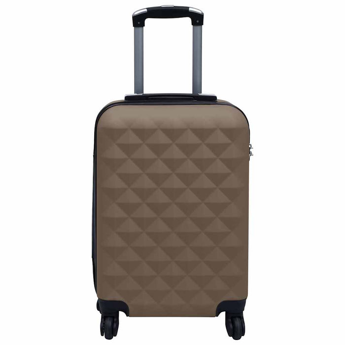 Set de valize cu carcasă rigidă, 2 piese, maro, ABS - WALTI WALTI
