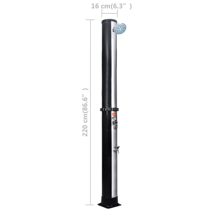 Duș solar de exterior cu cap de duș și robinet, 40 L - WALTI WALTI
