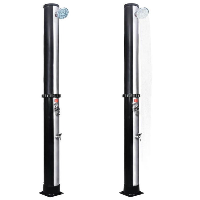 Duș solar de exterior cu cap de duș și robinet, 40 L - WALTI WALTI