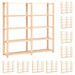 Etajere cu 5 niveluri, 10 buc, 170x38x170 cm, pin masiv, 500 kg - WALTI WALTI