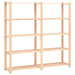 Etajere cu 5 niveluri, 10 buc, 170x38x170 cm, pin masiv, 500 kg - WALTI WALTI