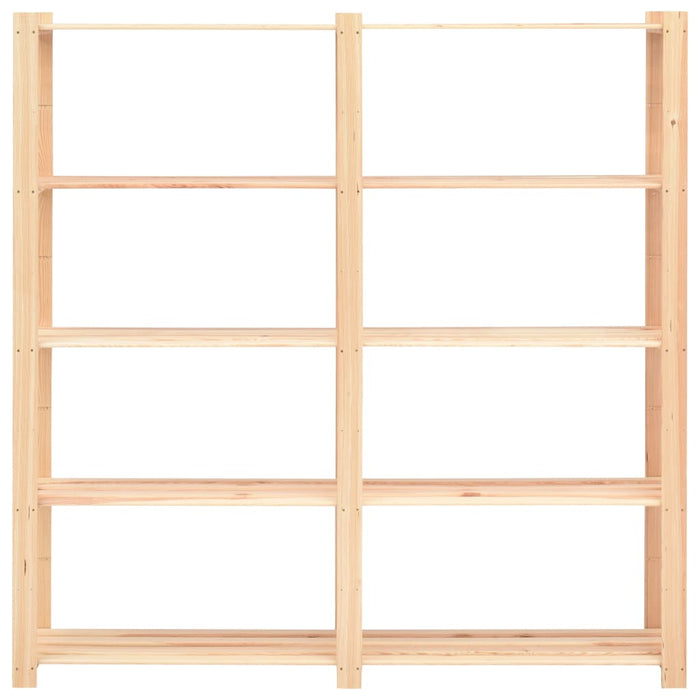Etajere cu 5 niveluri, 10 buc, 170x38x170 cm, pin masiv, 500 kg - WALTI WALTI