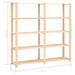 Etajere cu 5 niveluri, 10 buc, 170x38x170 cm, pin masiv, 500 kg - WALTI WALTI