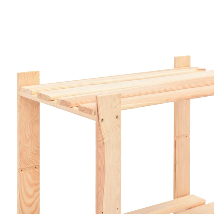 Etajeră cu 5 niveluri, 10 buc., 80x38x170 cm, pin masiv, 250 kg - WALTI WALTI