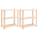 Rafturi depozitare 3 niveluri 2 buc. 80x38x90cm pin masiv 150kg - WALTI WALTI