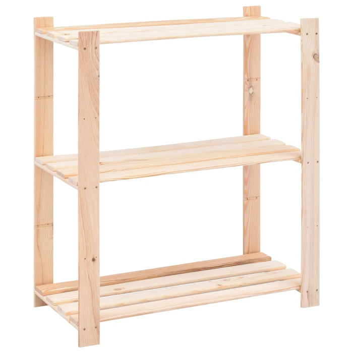 Rafturi depozitare 3 niveluri 2 buc. 80x38x90cm pin masiv 150kg - WALTI WALTI