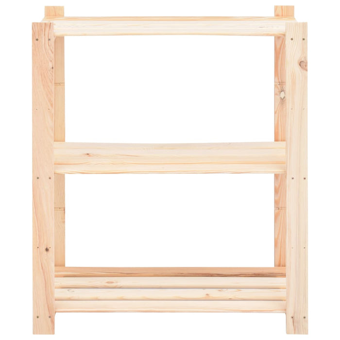 Rafturi depozitare 3 niveluri 3 buc. 80x38x90cm pin masiv 150kg - WALTI WALTI