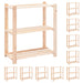 Etajere cu 3 niveluri, 10 buc., 80x38x90 cm, pin masiv, 150 kg - WALTI WALTI