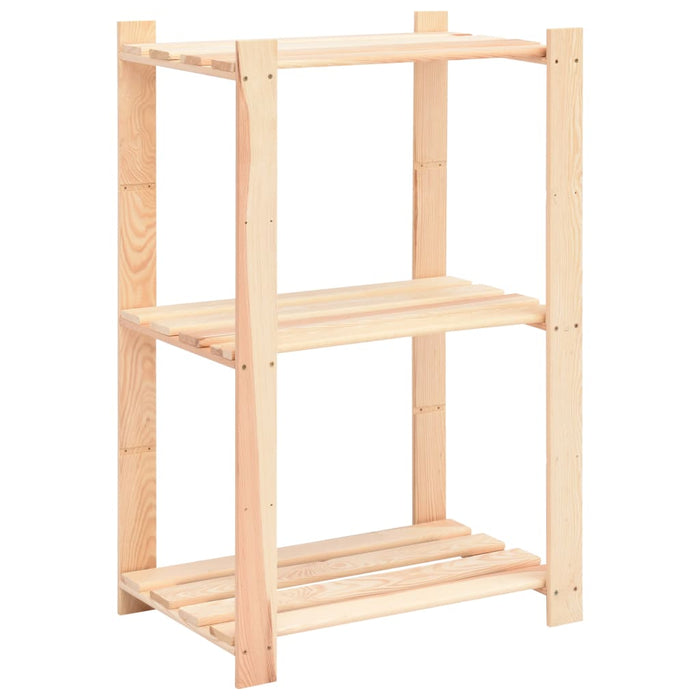 Etajeră cu 3 niveluri, 3 buc., 60x38x90 cm, pin masiv, 150 kg - WALTI WALTI