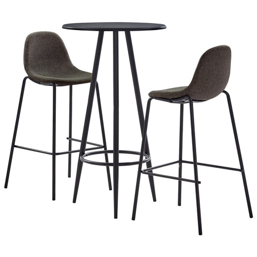 Set mobilier de bar, 3 piese, gri închis, material textil - WALTI WALTI