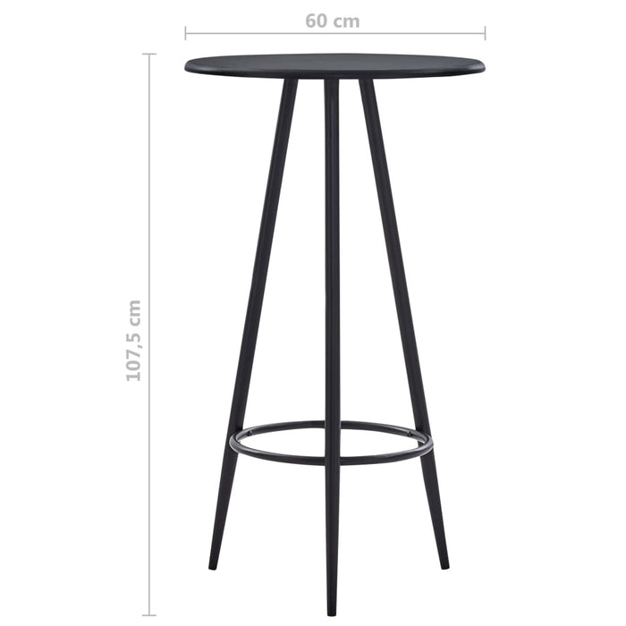 Set mobilier de bar, 3 piese, gri închis, material textil WALTI