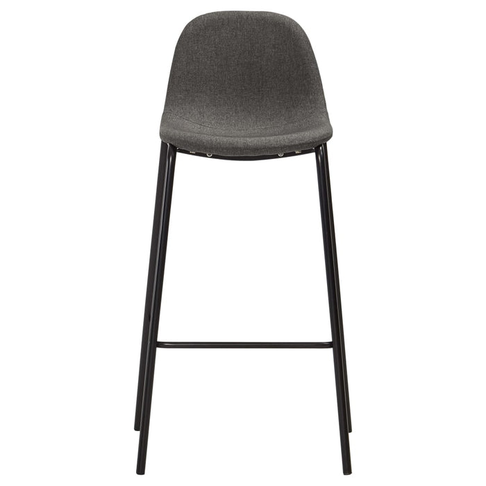 Set mobilier de bar, 3 piese, gri închis, material textil WALTI