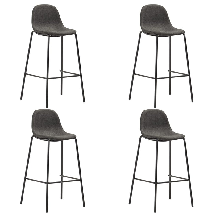 Set mobilier de bar, 5 piese, gri închis, material textil WALTI