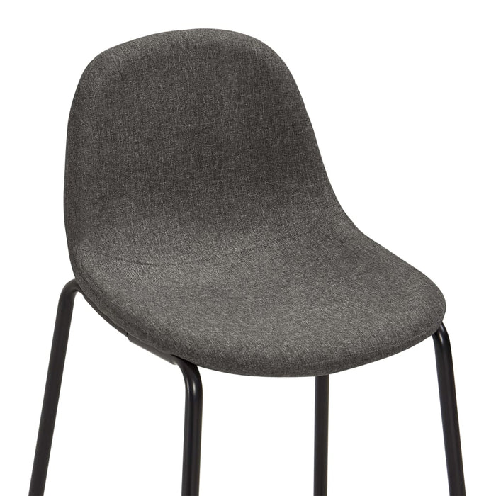 Set mobilier de bar, 5 piese, gri închis, material textil WALTI