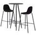Set mobilier de bar, 3 piese, negru, material textil - WALTI WALTI