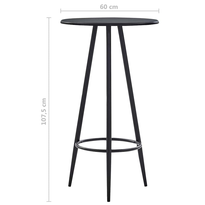 Set mobilier de bar, 3 piese, negru, material textil - WALTI WALTI