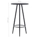 Set mobilier de bar, 3 piese, negru, material textil - WALTI WALTI