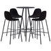 Set mobilier de bar, 5 piese, negru, material textil - WALTI WALTI