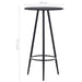 Set mobilier de bar, 5 piese, negru, material textil - WALTI WALTI