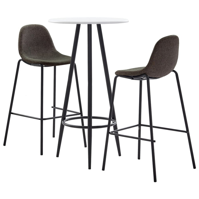 Set de bar, 3 piese, gri închis, material textil - WALTI WALTI