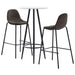 Set de bar, 3 piese, gri închis, material textil - WALTI WALTI