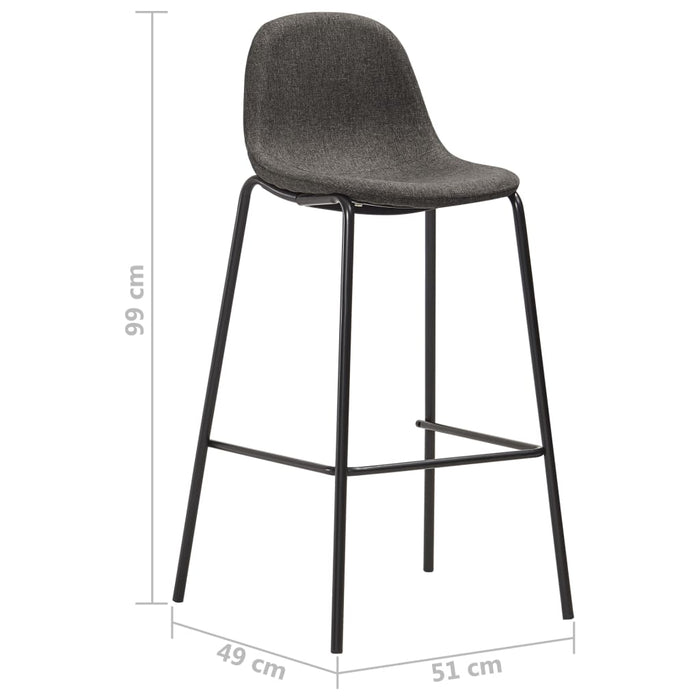 Set de bar, 3 piese, gri închis, material textil - WALTI WALTI
